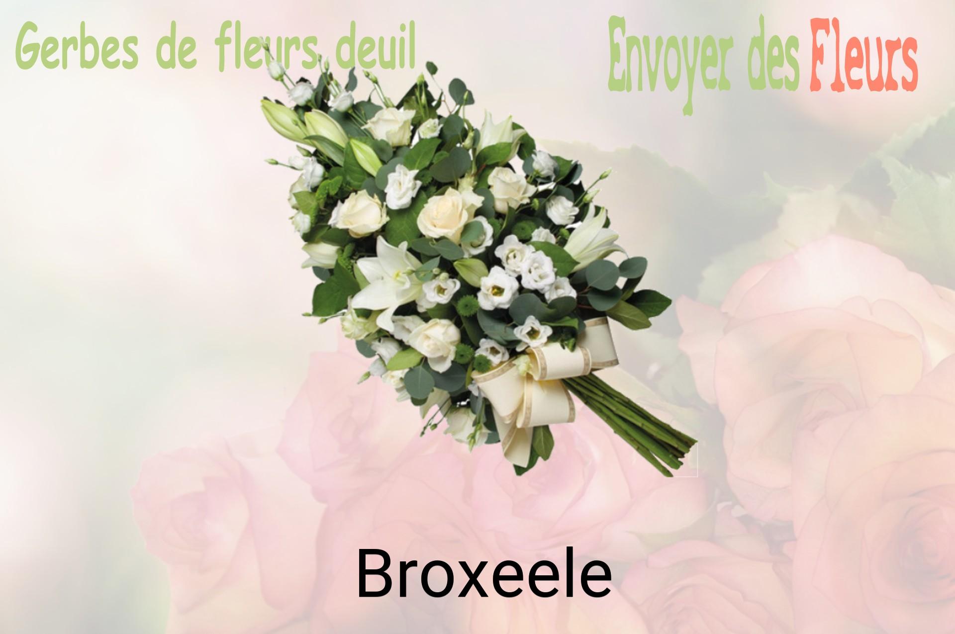 Gerbe de fleurs de deuil livrée à Broxeele